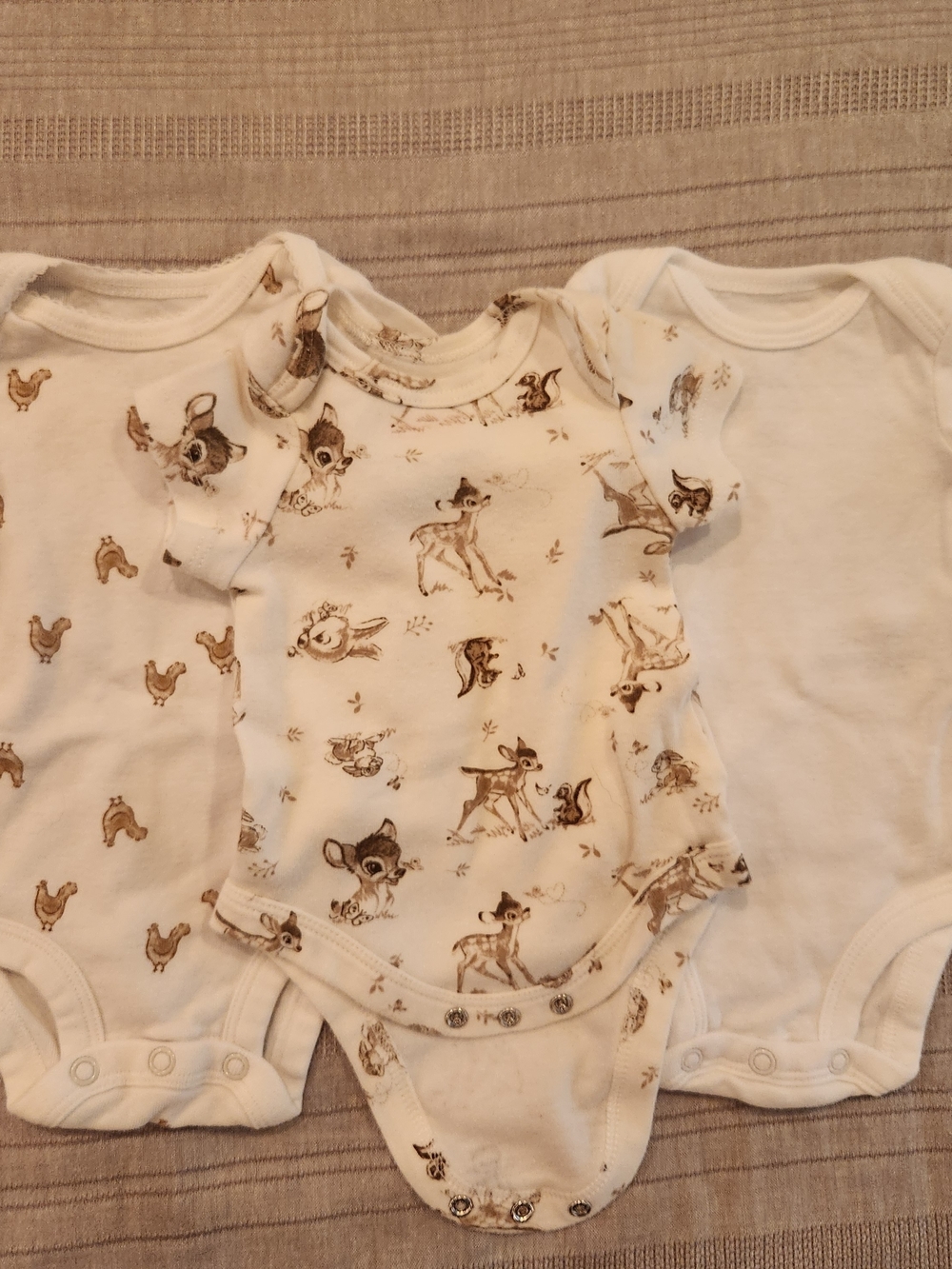 Neutral Woodland Baby One-Piece Bodysuit - 3-Pack